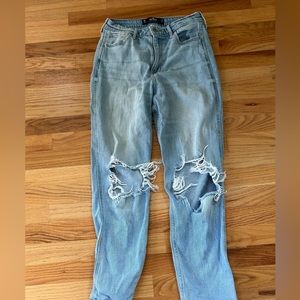 Aeropostale ultra high rise distressed mom jeans